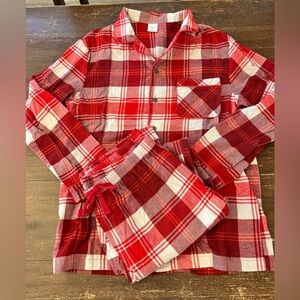 Hearth & Hand Cozy Red Plaid mens Pajamas